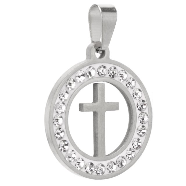 Crucifix Collier Pendentif Crucifix Brillant Rond Brillant Crucifix Pendentif Pendentif Chrétien Expérience Inégalée