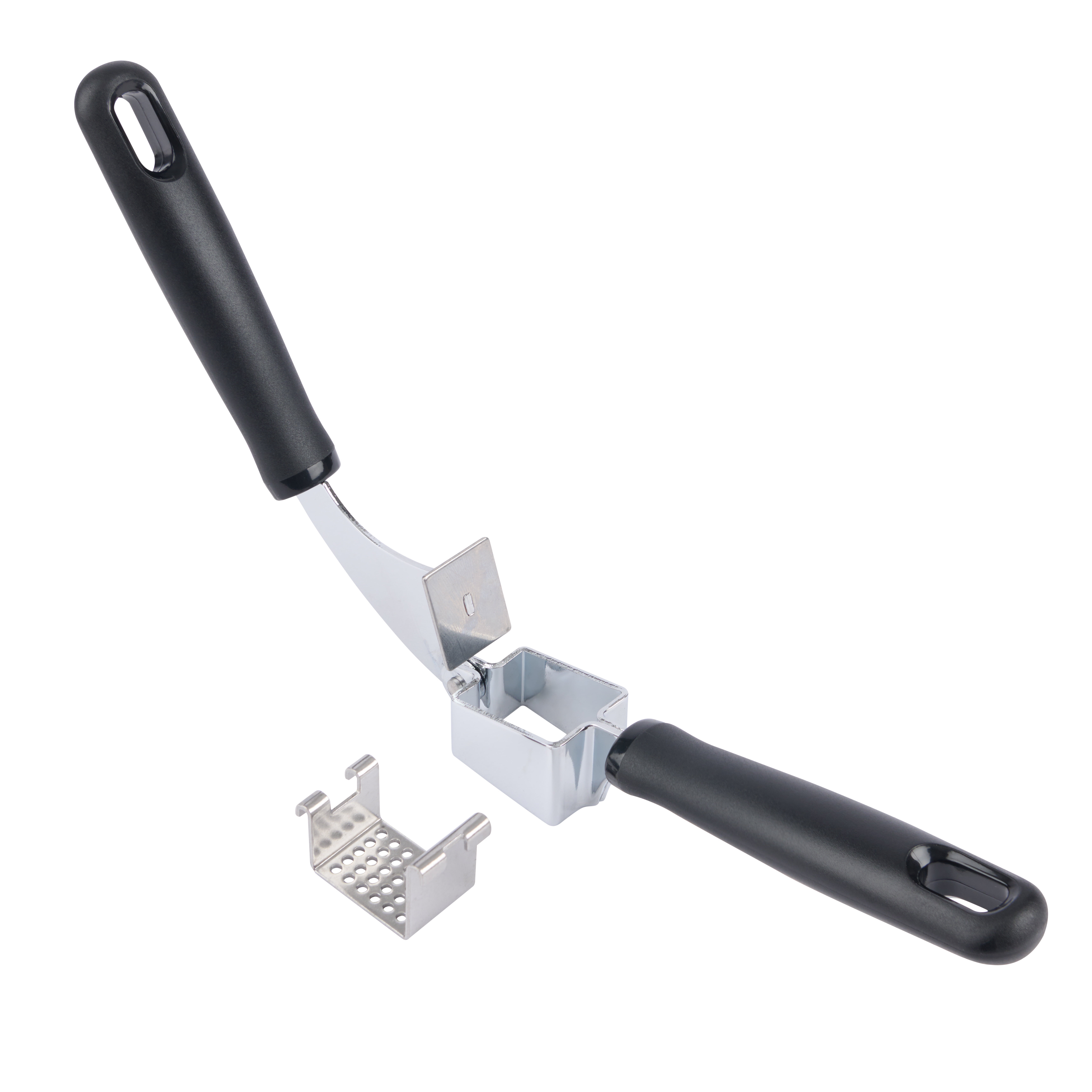 Mainstays 7.7in Ergonomic Lightweight Stainless Steel Garlic Press