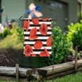 thumbnail image 2 of Spring Summer House Flag 28x40 Double Sided Burlap Poppy Red Flowers Striped Black Garden Yard Flags Welcome Spring Rustic Farmhouse Outdoor Banner Party Home Decor, 2 of 6