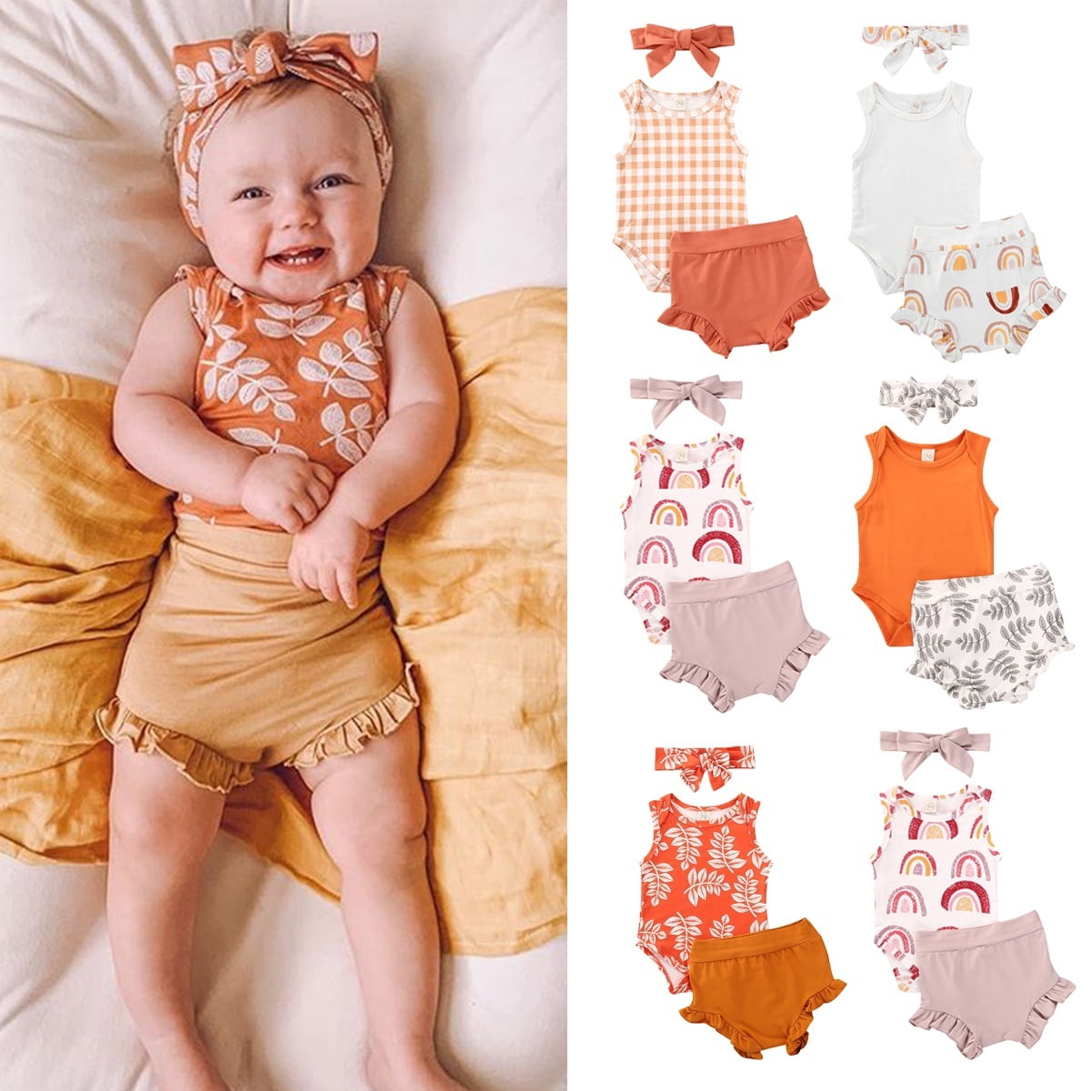 baby girl high waisted shorts