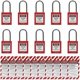 thumbnail image 1 of 10 Red Lockout Tagout Locks with 10 Lock Out Tags, Keyed Different, Compliant Safety Locks, 1 of 5