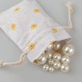 thumbnail image 4 of 20 PCS Bolsas de cordón de lino Almacenamiento de algodón Bolsa de regalo de tamaño práctico Bolsas de fiesta vintage Bolsa de monedas de yute Perfecta para artes y manualidades 9CM * 12CM brillar Electrónica, 4 of 5