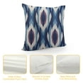 thumbnail image 4 of PIKWEEK  Ikat Ogee Accent Decorative Throw Pillow Covers (Navy Blue), 4 of 5