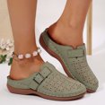 thumbnail image 3 of Daolelai Summer Wedge Heel Open Toe -On Thick Bottom Solid Color Breathable Large Size Women's Sandals Slippers, 3 of 7