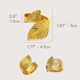 thumbnail image 3 of Queilt Gold Leaf Napkin Rings Set of 12, Metal Material, 3 of 5