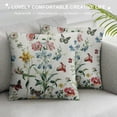 thumbnail image 3 of Awypu Spring Summer Floral Pillow Covers 18x18 Inch Sage Green Wild Flower Leaf Throw Pillows Cover Farmhouse Plant Pillowcase Outdoor Decorative Square Cushion Cover for Couch Bed Sofa Decor, 3 of 5