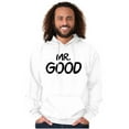 thumbnail image 4 of Just Married Newlyweds Cute Matching Men's Big & Tall Graphic Hoodie Brisco Brands 2X, 4 of 6