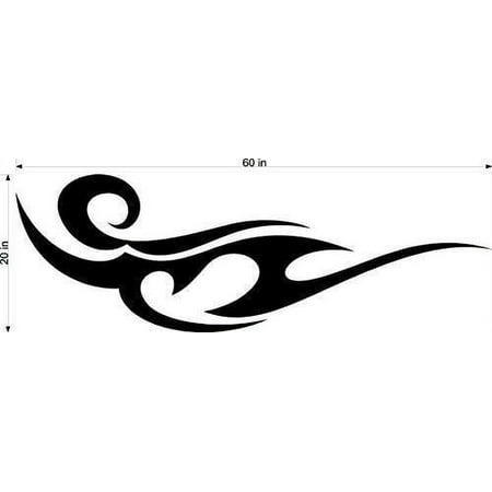Auto Truck Car Boat Side Flames Tribal Decal Sticker TF033