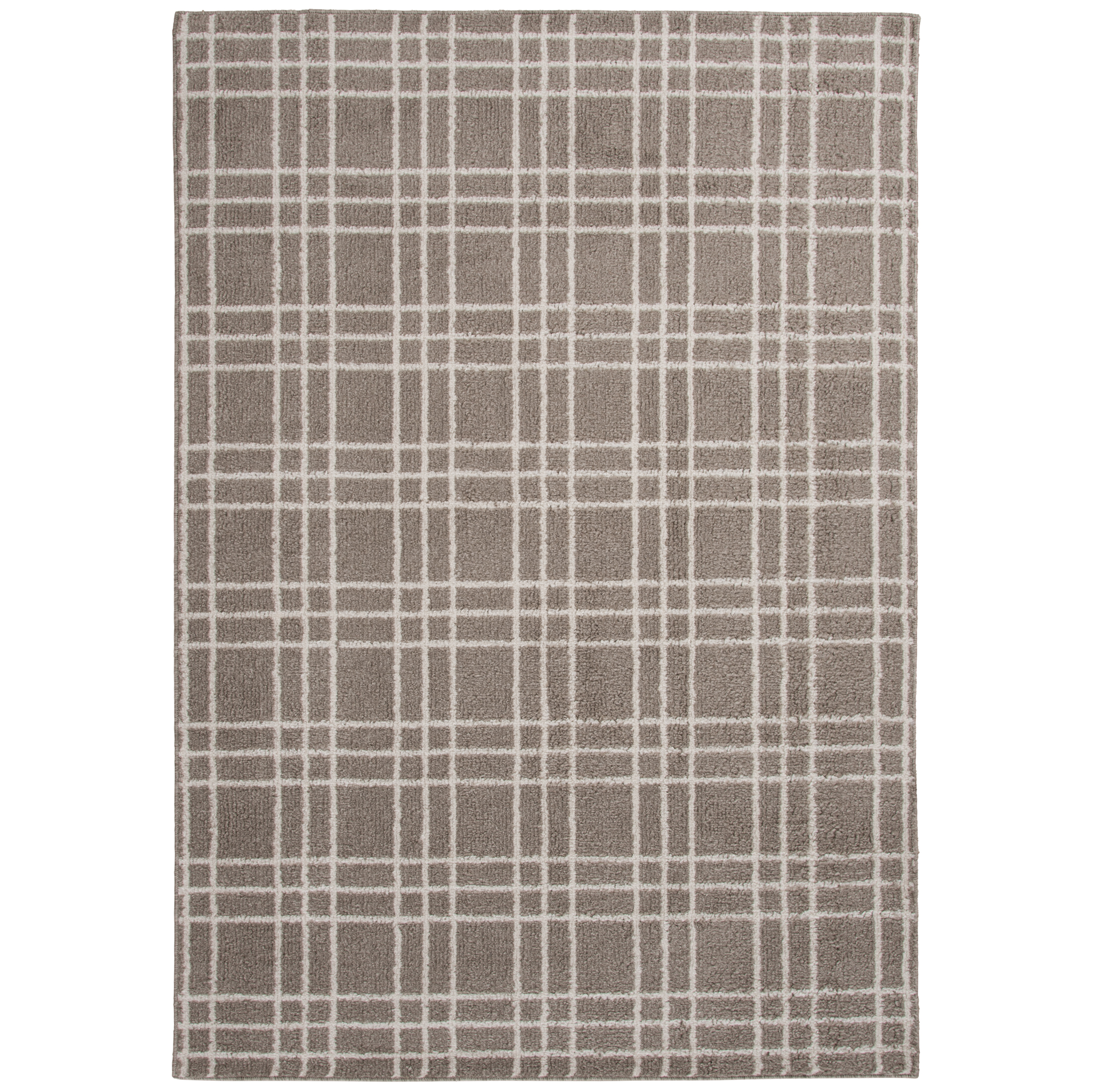 Mainstays Brown Tartan Grid Indoor Area Rug, 5'x7'