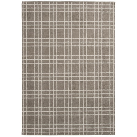 Mainstays Brown Tartan Grid Indoor Area Rug, 5'x7'