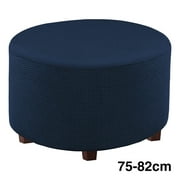 IUYYPU Multifunction Living Room Home Round Ottoman Slipcover Footstool Protector Cover