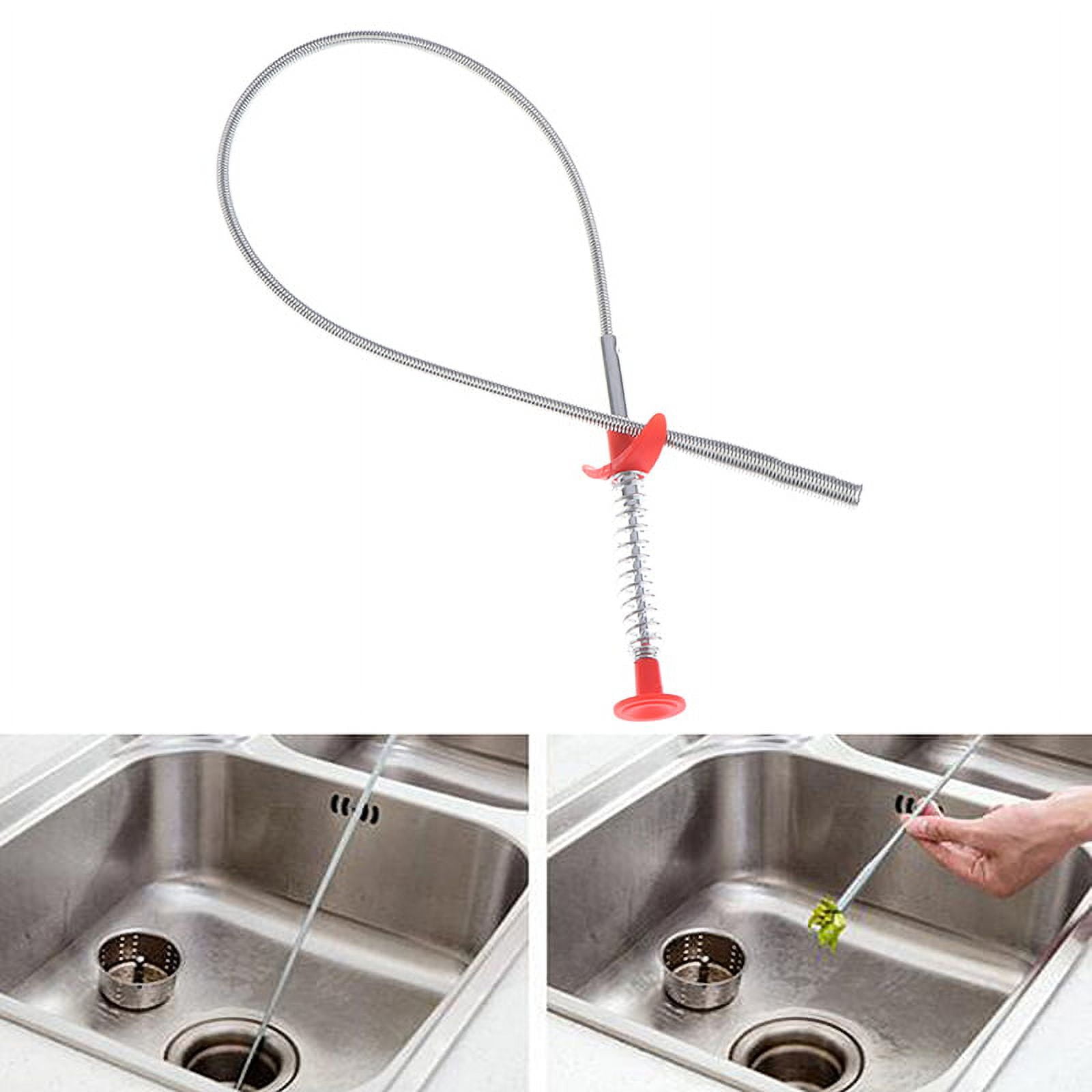  jiawangwang Spring Pipe Dredging Tool, Multifunctional Cleaning  Claw, Bendable Sewer Drain Cleaning Brush, Pressure-Type Cleaning Hook for  Kitchen, Bathroom and Restaurant (90cm,Black) : Health & Household