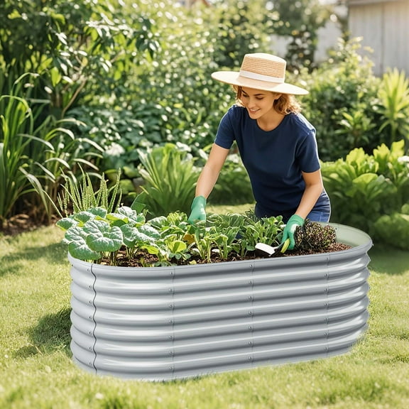 Costway Raised Garden Bed Kit Planter Raised Garden Boxes Outdoor 65" x 32" x 24"