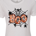 thumbnail image 4 of Inktastic Halloween Boo with Spiders in Web Women's T-Shirt, 4 of 5