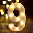 thumbnail image 3 of Led Light Up Numbers,Decorative 0-9 Numbers LED Lights Battery Powered Numbers Sign Lights for Night Light Wedding Birthday Party Christmas Lamp Home Bar Decoration (Number 9), 3 of 7