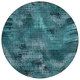 thumbnail image 2 of Addison Rugs Chantille Indoor/Outdoor Transitional Lines Teal Washable Round Rug, 8' x 8', 2 of 6