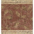thumbnail image 1 of Abstrait Damas Beige Vignes Rouge Vintage Papier Peint Bord Rétro Design, Rouleau 15' x 7'', 1 of 3