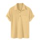 thumbnail image 2 of pstuiky camisetas de manga corta para hombre, Blusa informal de manga corta con cuello vuelto y color liso para hombre camisas casuales para hombre xxxl, 2 of 4