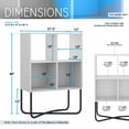 thumbnail image 4 of Techni Mobili Allure 2-Tier Modern Geometric Bookcase, White RTA-983BC-WHT, 4 of 11