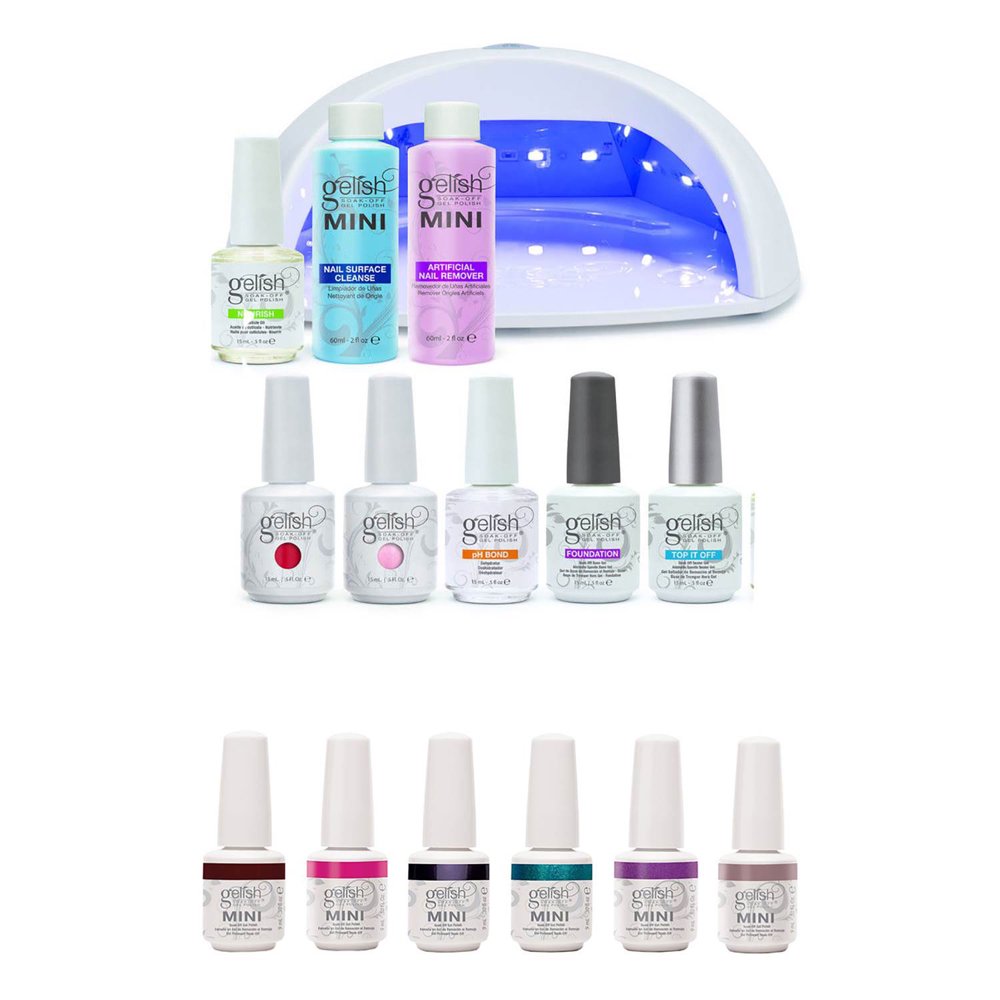 Gelish SoakOff Harmony Gel Nail Polish Pro Kit with Intergalactic Glam