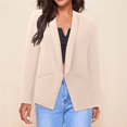 thumbnail image 3 of Vedolay Womens Suit Jackets Suit Jackets for Women Fashion Blazer Jackets Long Sleeve Business Suit Jackets with Pockets,Beige M, 3 of 4