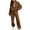 A06 Brown, variant on Jogger Sets for Women 2 Piece Winter Patchwork Zip up Jacket Thick Warm Sweatsuit Matching Outfits Elastic Waist Athletic Joggers with Pockets Outdoor Running Loungewear