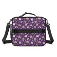 thumbnail image 2 of Princess and Unicorn Purple Pattern Insulated Lunch Bag with Shoulder Strap and Bottle Holder,Bento School Lunch Bag Box,11x9.5x3.5 Inches, 2 of 5
