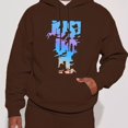 thumbnail image 1 of Sudadera con capucha con estampado de eslogan, sudaderas con capucha geniales para hombres, sudadera con capucha de diseño gráfico informal para hombres con bolsillo de canguro para el otoño de invier, 1 of 4