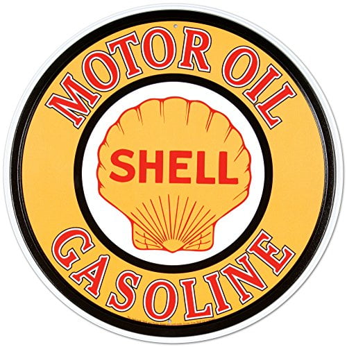 Gas Station Shell Motor Oil Gasoline Metal Sign Man Cave Garage Shop Barn 030