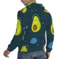 thumbnail image 3 of Bingfone Avocado In Space Men'S Drawstring Hoodie Long Sleeve Pocket Sweatshirts-Medium, 3 of 9