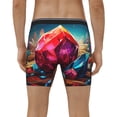 thumbnail image 4 of Rateoe Colorful Stone World Print Men’s Underwear Boxer Briefs Soft Comfortable Underwear Boxer Briefs, Long Leg Briefs,Anti-chafing Boxer Briefs, 4 of 7