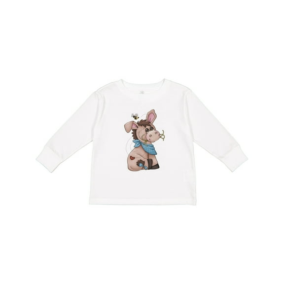 Inktastic Western Dilly Donkey Boys Long Sleeve Toddler T-Shirt