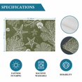 thumbnail image 6 of Sage Green Coastal Placemats Set of 4, Starfish Coral Summer Beach Ocean Placemats for Dining Table, Place Mats for Kitchen Tabletop, Waterproof Wipeable Dining Table Mats Set, 6 of 9