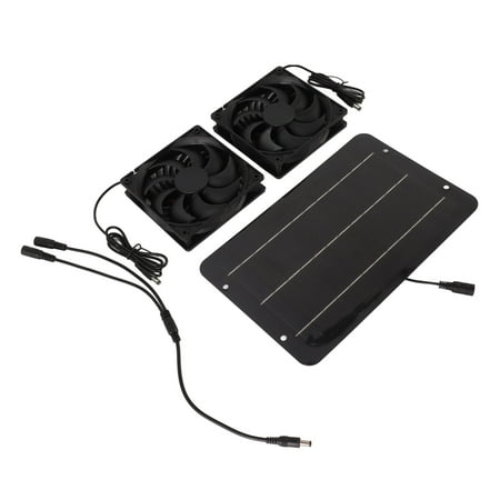 

Solar Panel Fan Portable Solar Powered Fan Kit IP65 Waterproof 12V 20% Efficiency Eliminate Smell For Dog House