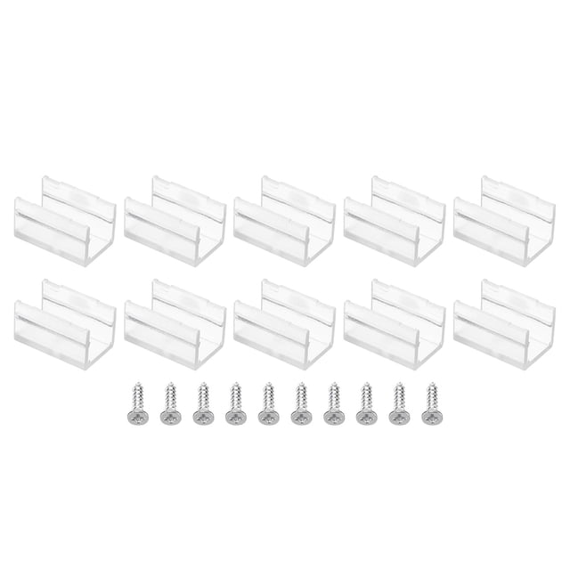Unique Bargains LED Strip Light Clips Mounting Bracket Fixing Clips Plastic for 11.5mm-12.4mm Neon Light Cable 25mm Long 40 Pack