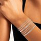 thumbnail image 4 of Dainty Silver Bracelets for Women Trendy - Waterproof, 4 of 5