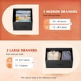 thumbnail image 4 of Dresser for Bedroom with 5 Drawers, Long Storage Tower Organizer Unit, Fabric Dresser, Storage Drawer Unit with Fabric Bins for Closet, Hallway，26.57"Hight, 4 of 15