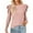 Hot Pink, variant on WREESH Womens Fashion Dressy Tops Solid Color Jacquards Round -Neck Long Sleeve Loose T-Shirt Pullover Navy