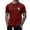 A Brick Red, variant on Men T Shirt Men Starry Sky Letter Print Graphic T Shirt Short Sleeve Casual Summer Top Breathable Blend Shirt Sky Blue L