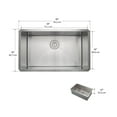 thumbnail image 4 of Ancona 30 in. Prestige Series Stainless Steel 18 Gauge Undermount Single Bowl Kitchen Sink, 4 of 7