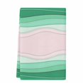thumbnail image 2 of Green Stripes Kitchen Towels Set of 1, Light Pink Ombre Simple Abstract Lines Absorbent Dish Towels for Kitchen, Microfiber Hand Towel, Quick Drying Tea Towel for Cleaning Decorative Dishcloths, 2 of 7