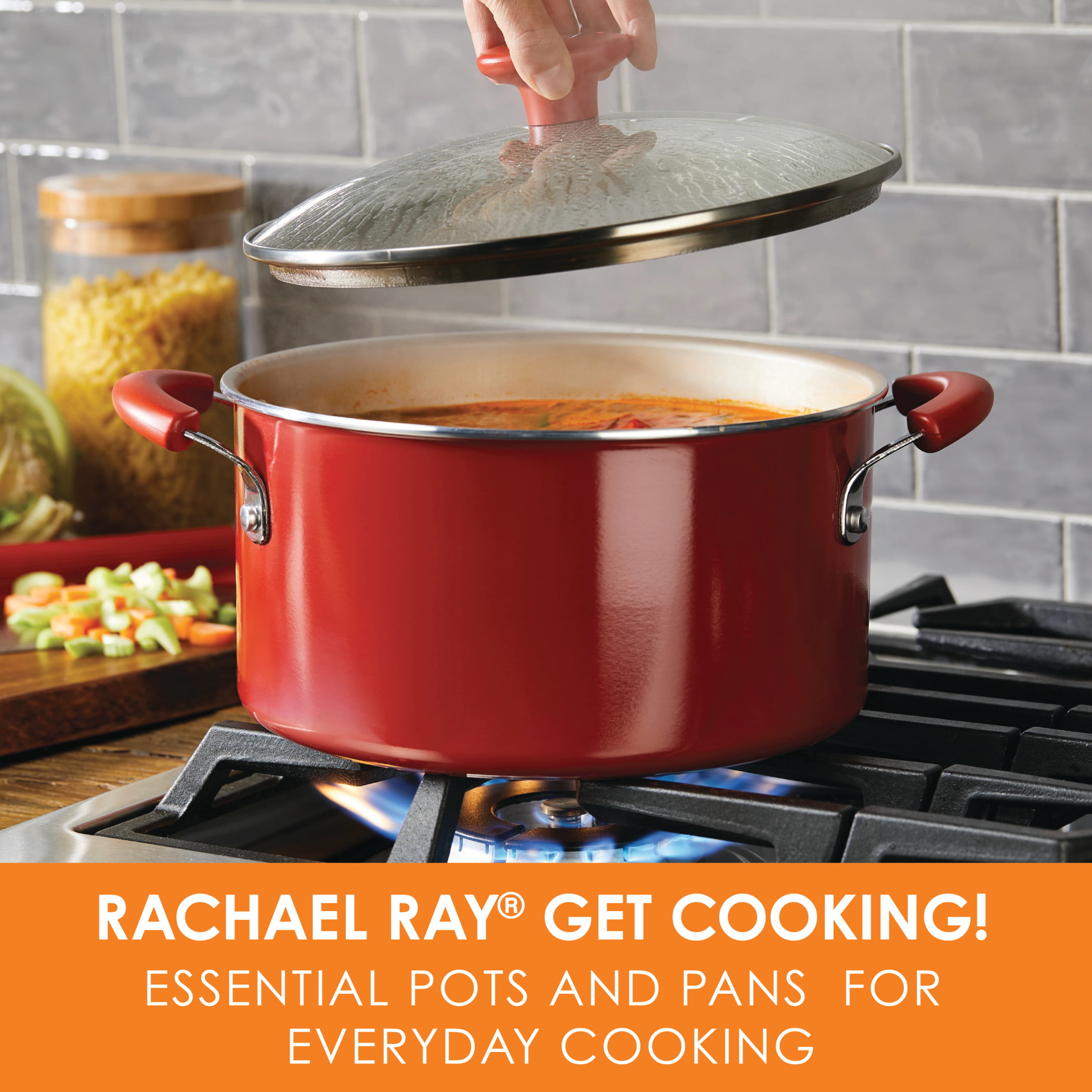 Rachael Ray Create Delicious Nonstick Stock Pot/Stockpot with Lid - 6 -  Loft410