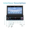 thumbnail image 3 of Single Din Car Stereo with Carplay Android Auto 7 Inch Retractable Touchscreen Radio Receiver with B, 3 of 5