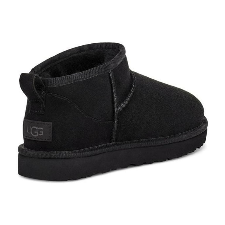 UGG Women's Classic Ultra Mini Boot, Black Sheepskin, Lightweight