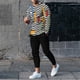 thumbnail image 4 of Conjuntos de dos piezas de moda de primavera y otoño para hombre, camisetas con estampados gráficos y pantalones ajustados, trajes para hombre, ropa informal, trajes de calle, 4 of 5