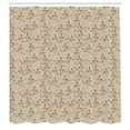 thumbnail image 2 of Ambesonne Chocolate Tones Shower Curtain, Coffee Break Art, 69"Wx70"L, Grey Yellow Umber, 2 of 4