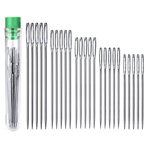 AIEX 25pcs Big Eye Hand Sewing Needles Large Eye Stitching