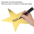 thumbnail image 3 of Uxcell 100Pcs Recortes de Estrellas Doradas Impresas a Doble Cara Decoración de Cartón de 6 Pulgadas, 3 of 6