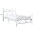 thumbnail image 2 of Modway Lit Plateforme Simple en Métal Style Ferme Moderne Cottage, Blanc, 2 of 5