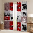thumbnail image 2 of Homewish Jungle Wildlife Bear Curtains Pack of 2 (42x84 Each),Wild Animal Deer Curtains Blackout,Rustic Farmhouse Cabin Bedroom Curtains For Adults,Super Cozy Room Decor, 2 of 6
